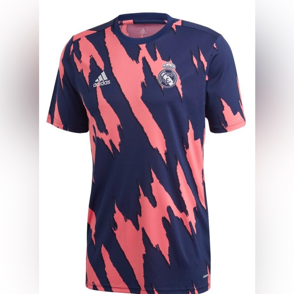 Adidas Real Madrid Pink and Navy Pre Match Jersey